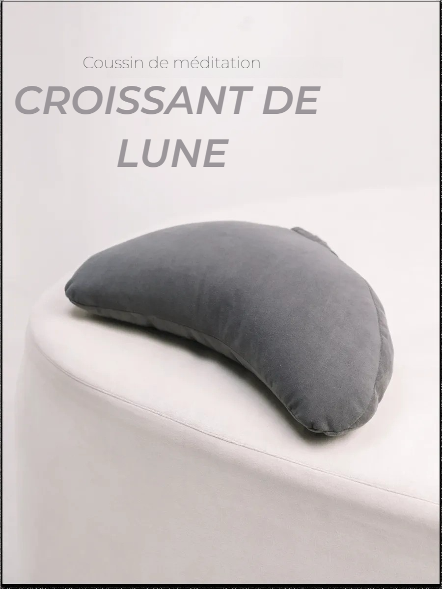 Coussin de méditation - Croissant de lune